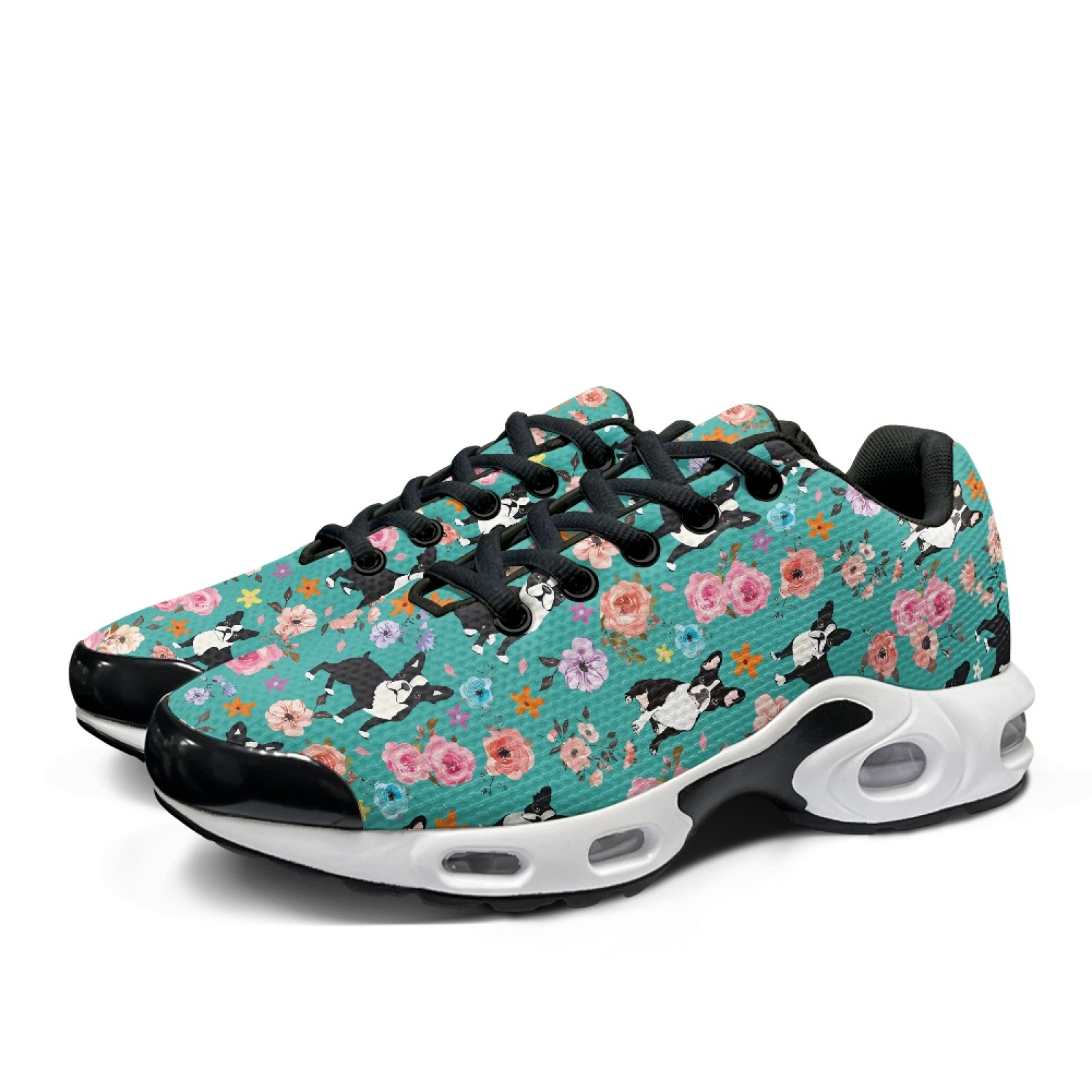 PENSTROLL Floral Boston Terrie - Knit Fabric Lace Up Sneakers recension och pris