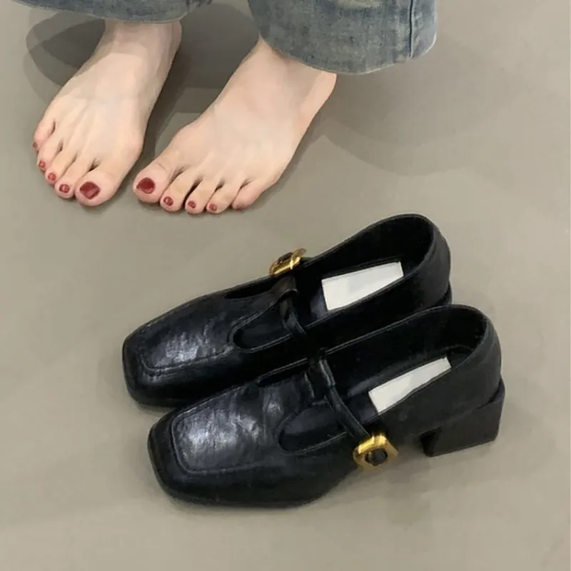 Women Square Toe T-Strap Mary  - Boots recension och pris
