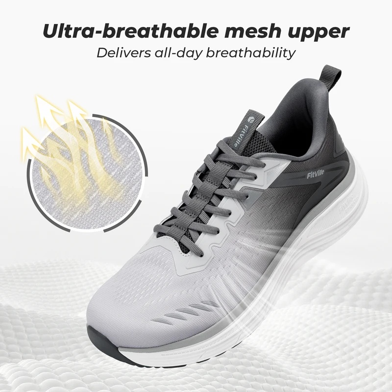 Fitville Men's Sports Sneakers - Wide Toe Box Running Sneakers recension och pris
