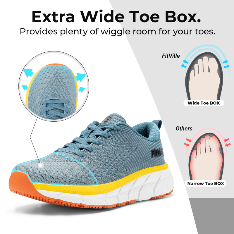 FitVille Wide Toe Box Men'S Sh - Wide Toe Box Running Sneakers recension och pris