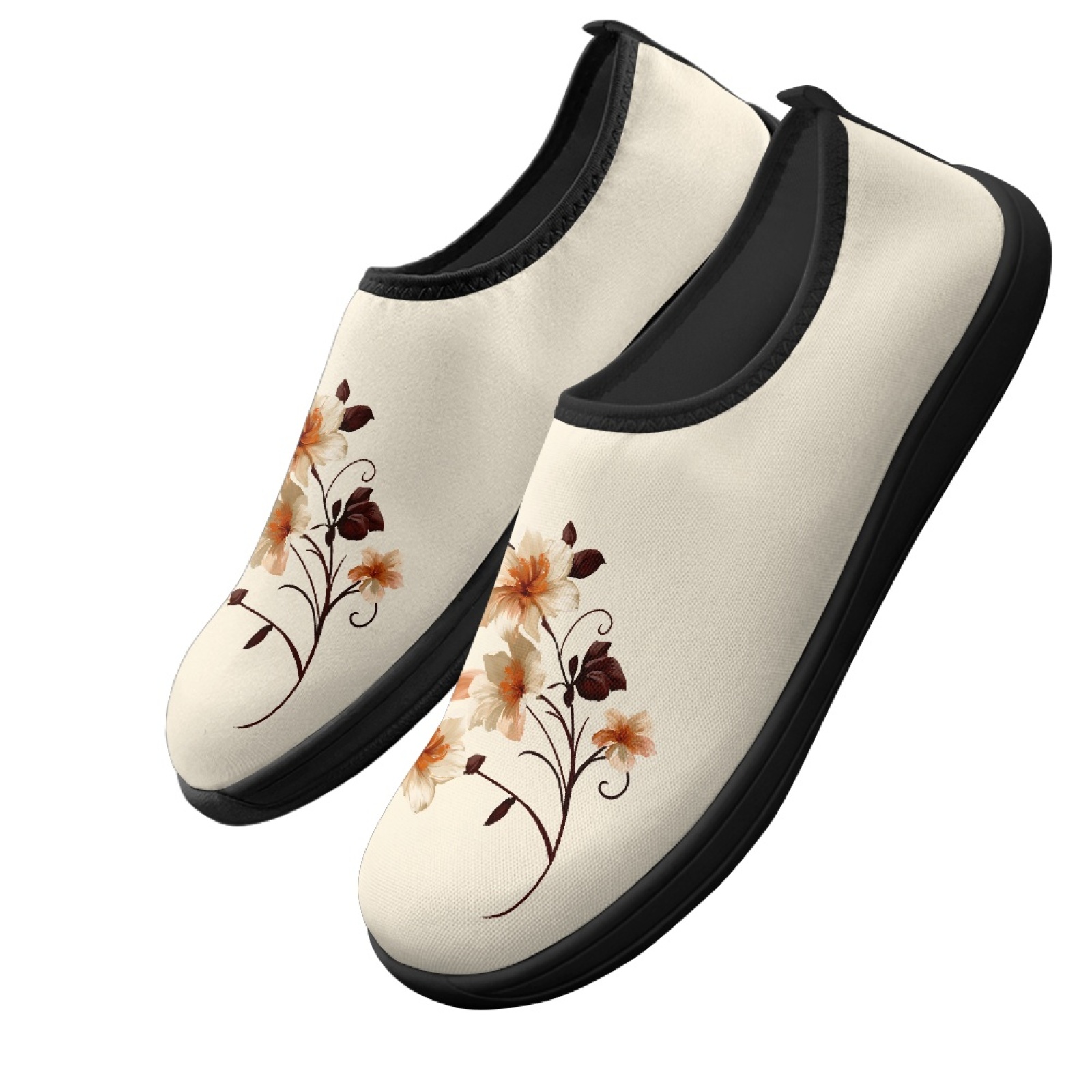 PENSTROLL Orange Floral Print  - Wide Toe Box Running Sneakers recension och pris